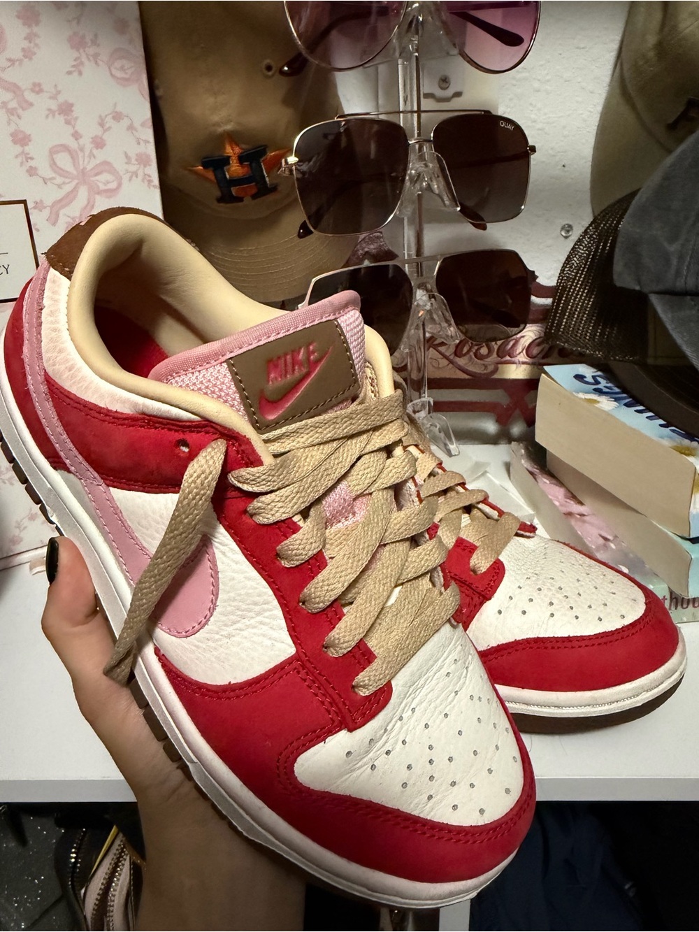 Nike Women’s Red, Pink & Tan Low-Top Sneakers